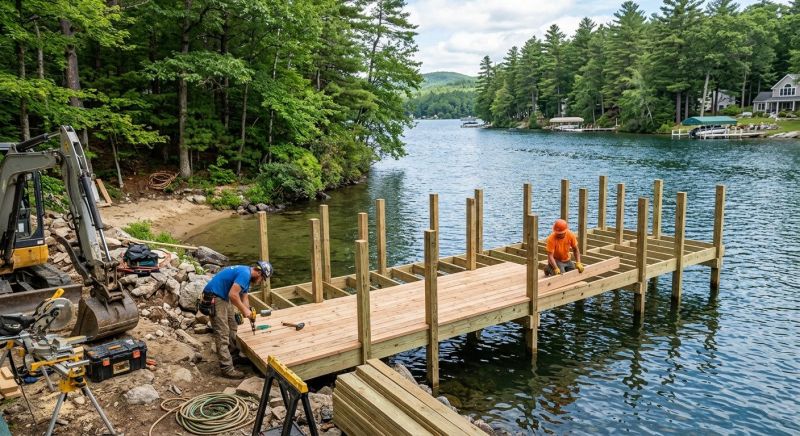Pond Dock Construction in Alpharetta, GA